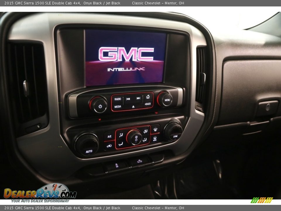 2015 GMC Sierra 1500 SLE Double Cab 4x4 Onyx Black / Jet Black Photo #10