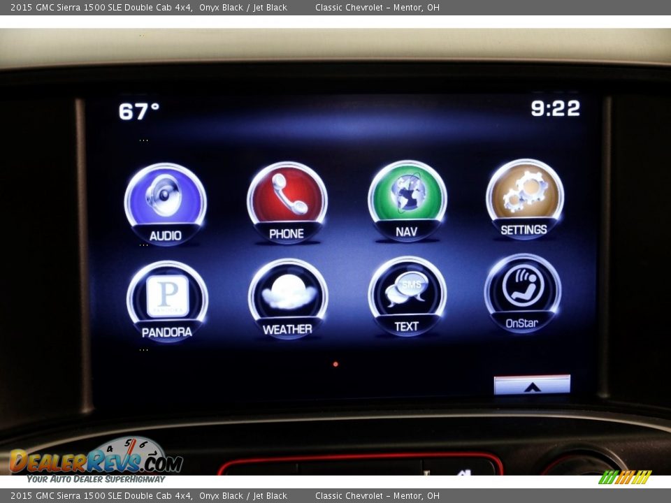 2015 GMC Sierra 1500 SLE Double Cab 4x4 Onyx Black / Jet Black Photo #11