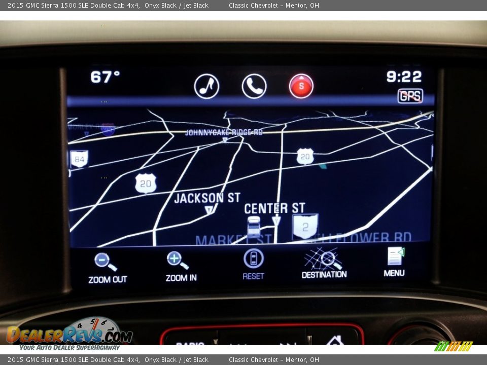 2015 GMC Sierra 1500 SLE Double Cab 4x4 Onyx Black / Jet Black Photo #12