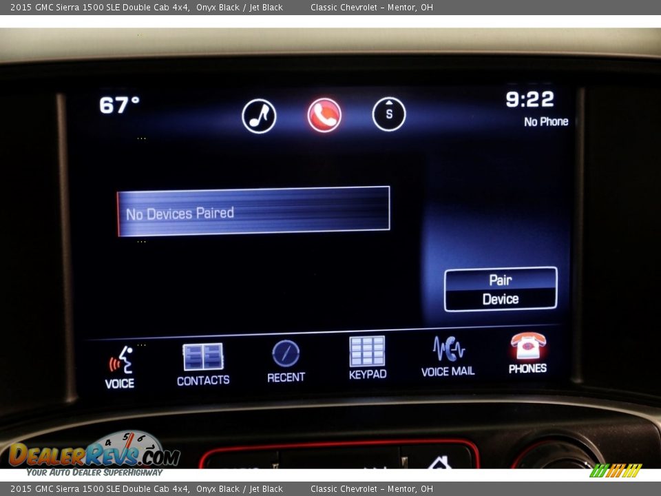 2015 GMC Sierra 1500 SLE Double Cab 4x4 Onyx Black / Jet Black Photo #13