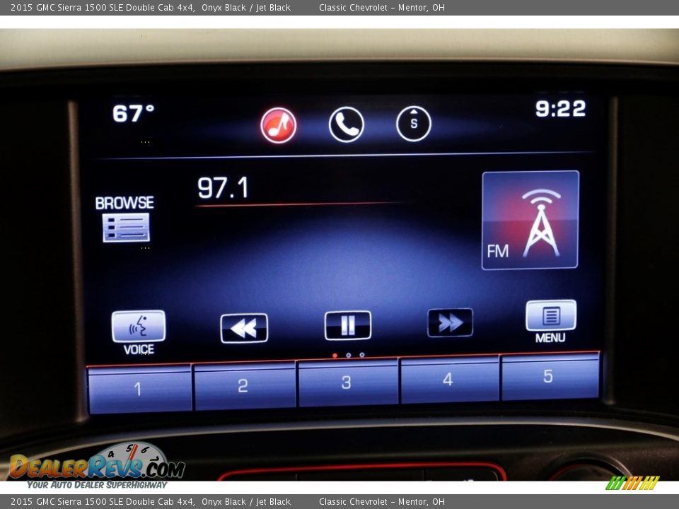 2015 GMC Sierra 1500 SLE Double Cab 4x4 Onyx Black / Jet Black Photo #14