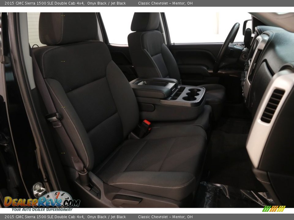 2015 GMC Sierra 1500 SLE Double Cab 4x4 Onyx Black / Jet Black Photo #16