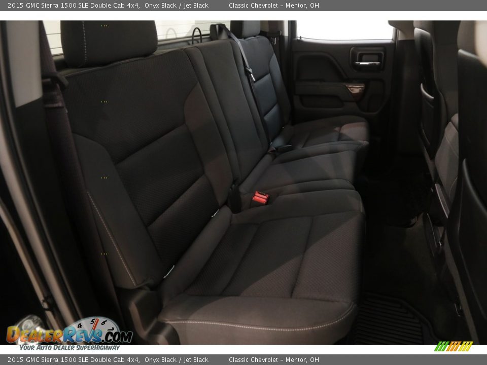 2015 GMC Sierra 1500 SLE Double Cab 4x4 Onyx Black / Jet Black Photo #17