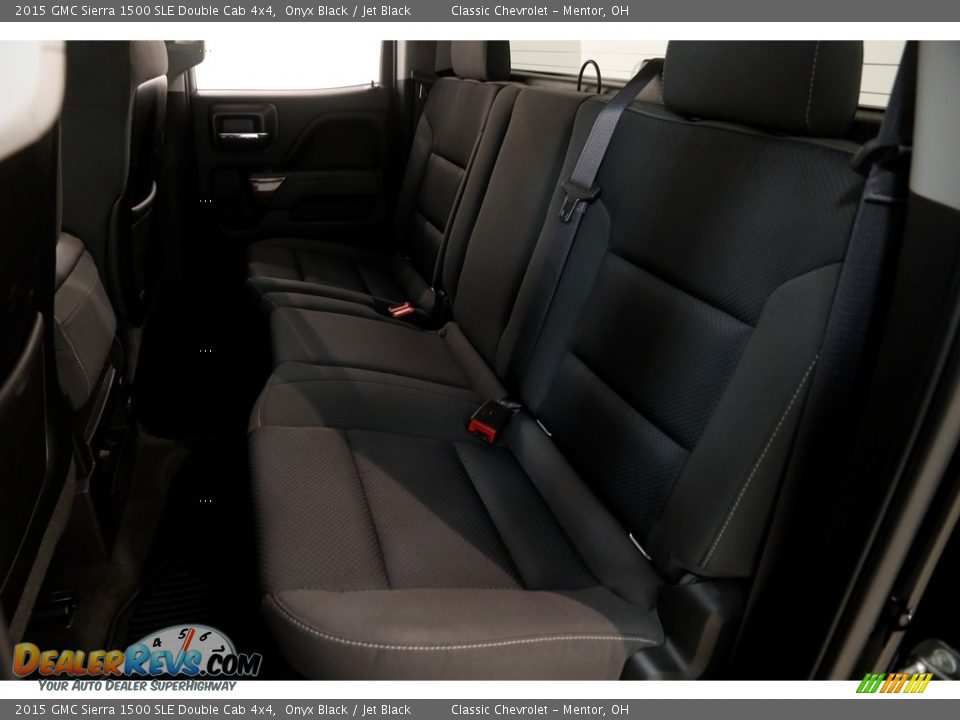2015 GMC Sierra 1500 SLE Double Cab 4x4 Onyx Black / Jet Black Photo #18