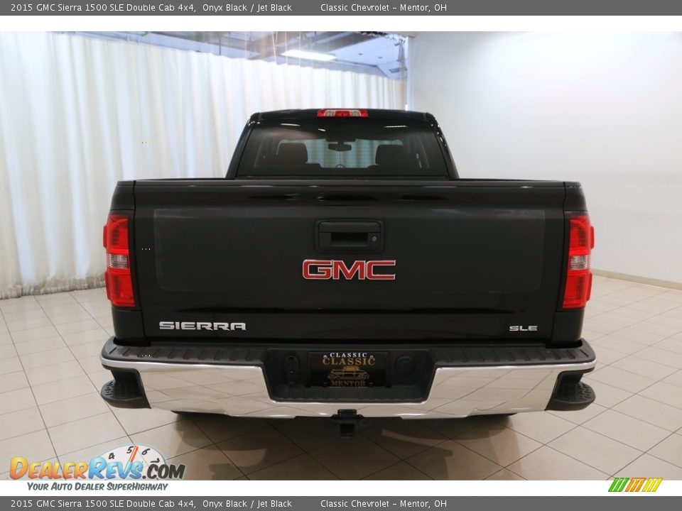 2015 GMC Sierra 1500 SLE Double Cab 4x4 Onyx Black / Jet Black Photo #19