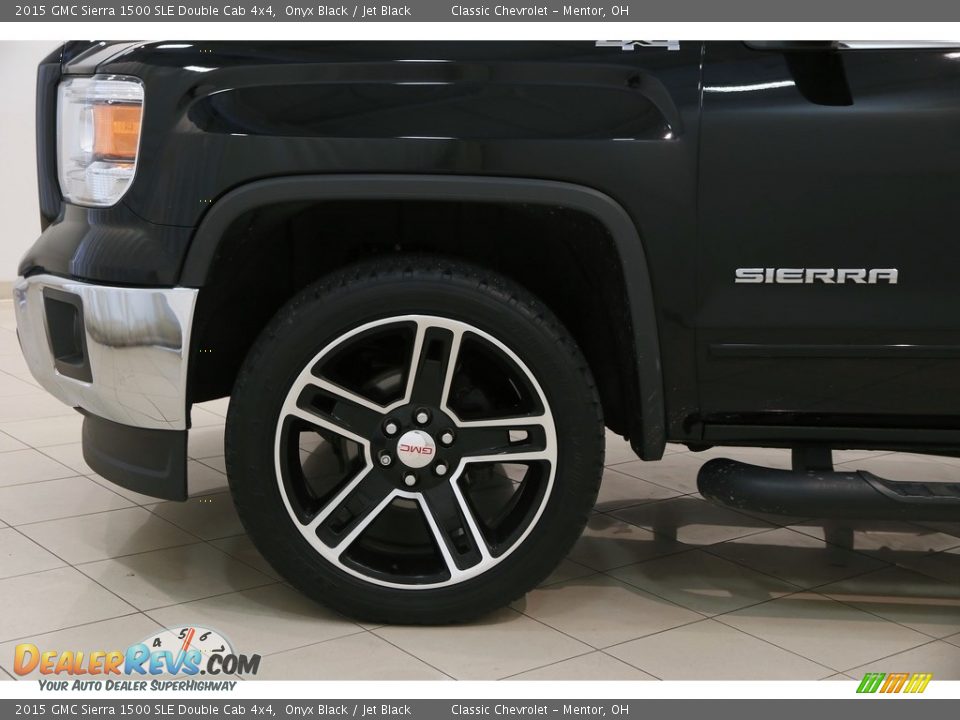 2015 GMC Sierra 1500 SLE Double Cab 4x4 Onyx Black / Jet Black Photo #21