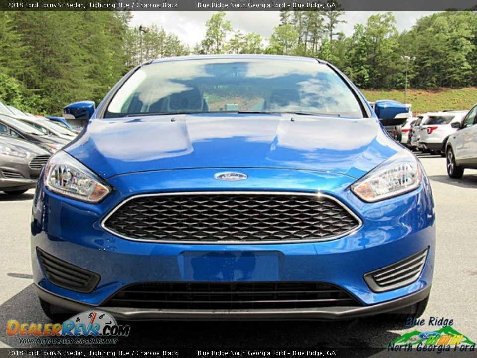 2018 Ford Focus SE Sedan Lightning Blue / Charcoal Black Photo #9
