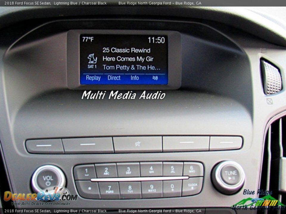 2018 Ford Focus SE Sedan Lightning Blue / Charcoal Black Photo #16
