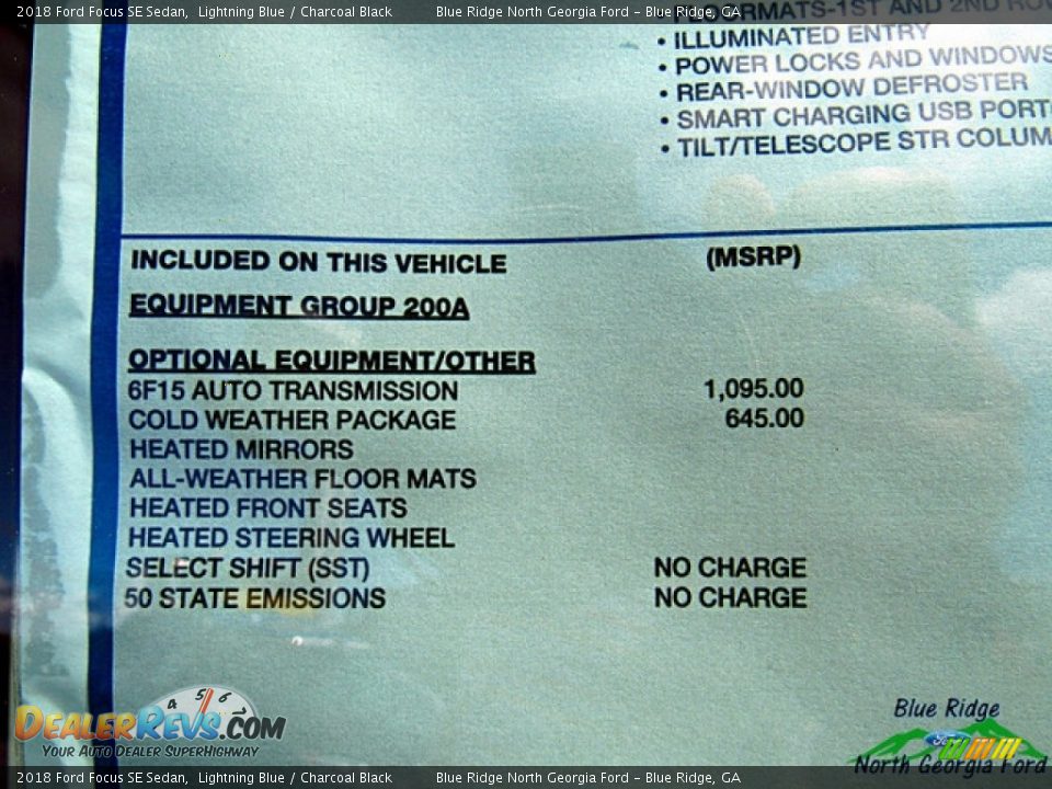 2018 Ford Focus SE Sedan Lightning Blue / Charcoal Black Photo #24