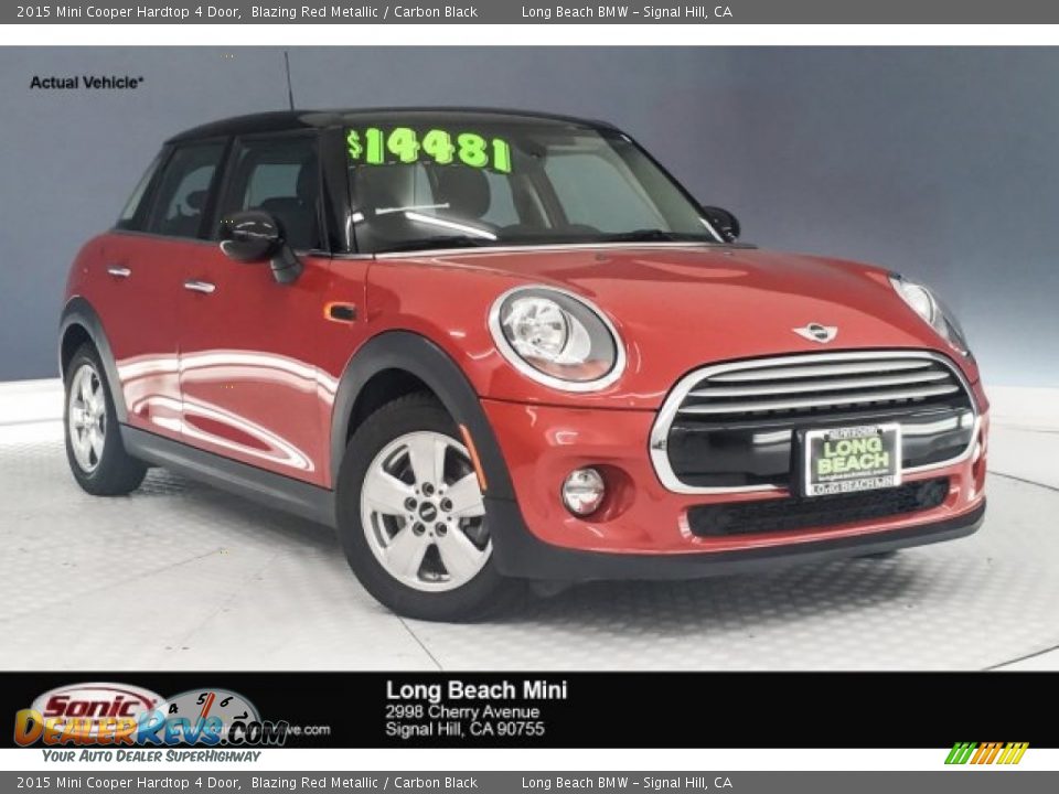 2015 Mini Cooper Hardtop 4 Door Blazing Red Metallic / Carbon Black Photo #1