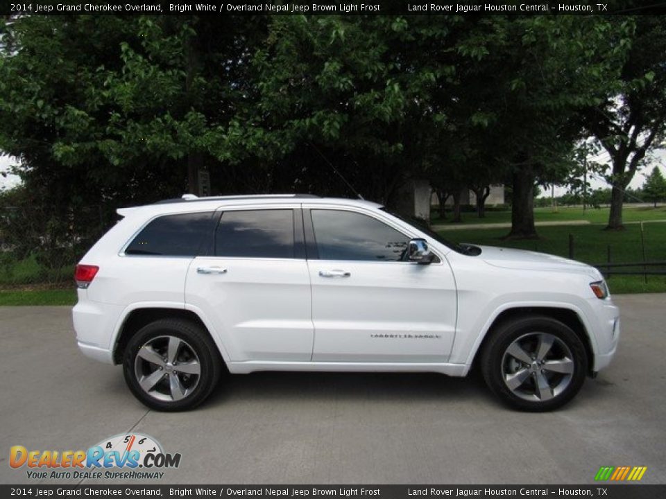 2014 Jeep Grand Cherokee Overland Bright White / Overland Nepal Jeep Brown Light Frost Photo #6