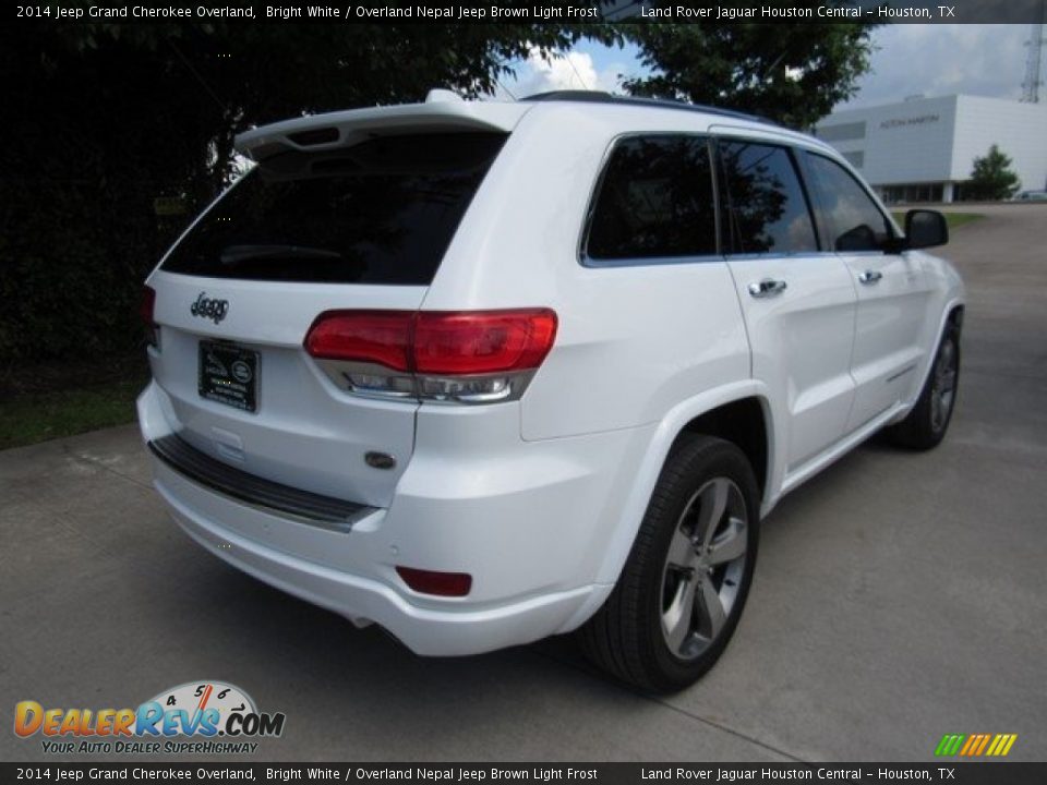 2014 Jeep Grand Cherokee Overland Bright White / Overland Nepal Jeep Brown Light Frost Photo #7