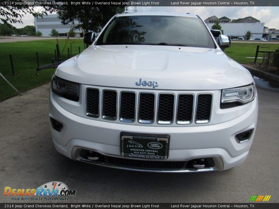 2014 Jeep Grand Cherokee Overland Bright White / Overland Nepal Jeep Brown Light Frost Photo #9