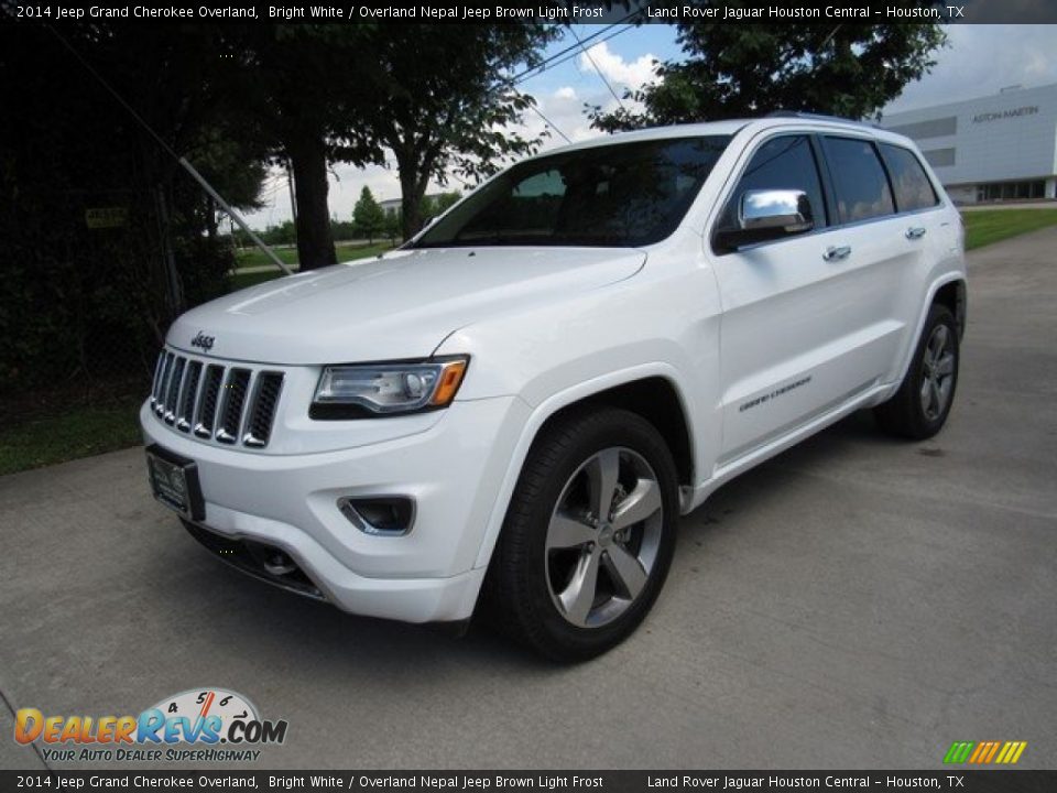 2014 Jeep Grand Cherokee Overland Bright White / Overland Nepal Jeep Brown Light Frost Photo #10