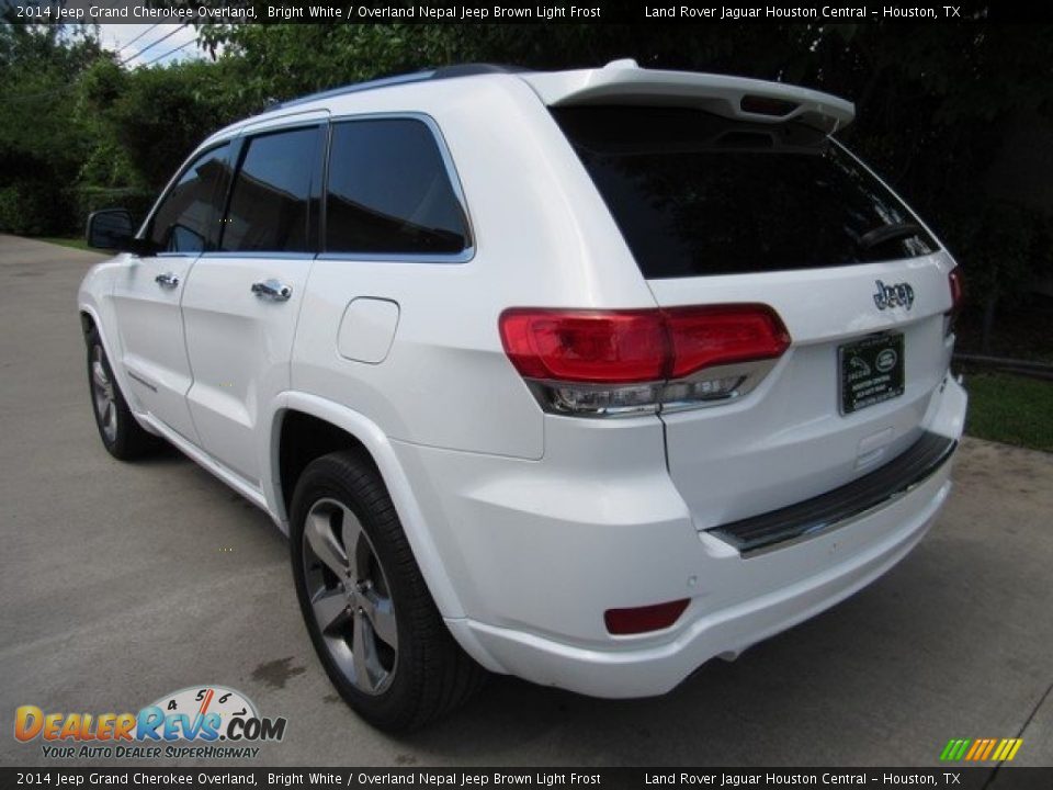 2014 Jeep Grand Cherokee Overland Bright White / Overland Nepal Jeep Brown Light Frost Photo #12