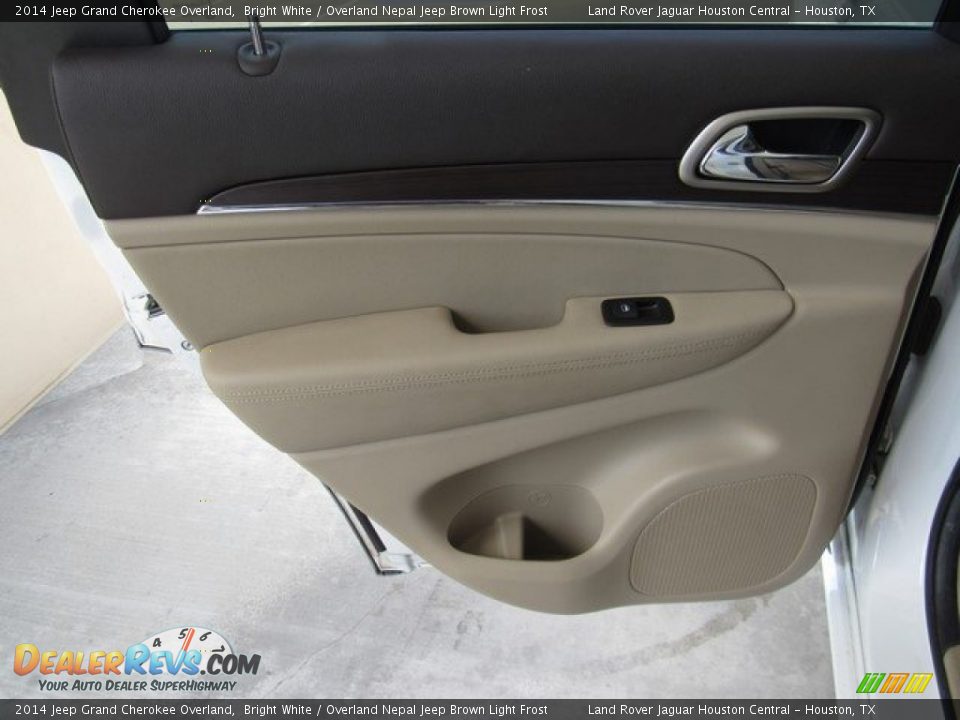 2014 Jeep Grand Cherokee Overland Bright White / Overland Nepal Jeep Brown Light Frost Photo #22