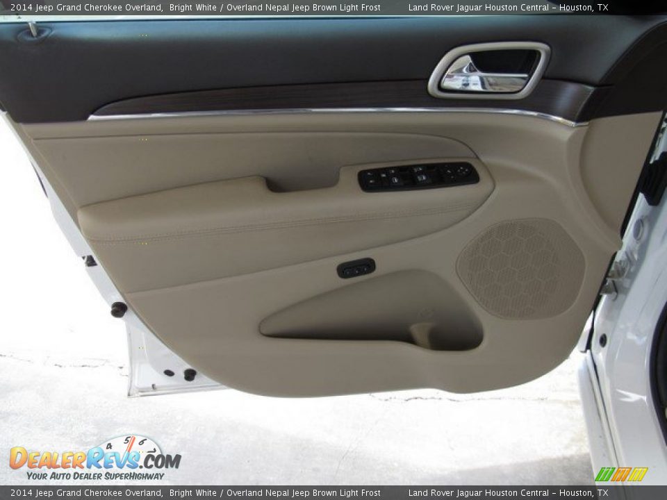 2014 Jeep Grand Cherokee Overland Bright White / Overland Nepal Jeep Brown Light Frost Photo #23