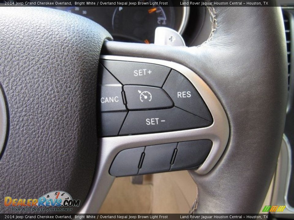 2014 Jeep Grand Cherokee Overland Bright White / Overland Nepal Jeep Brown Light Frost Photo #29