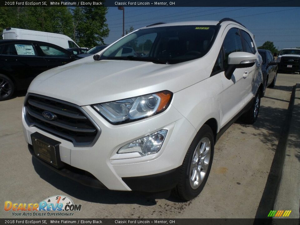 2018 Ford EcoSport SE White Platinum / Ebony Black Photo #1