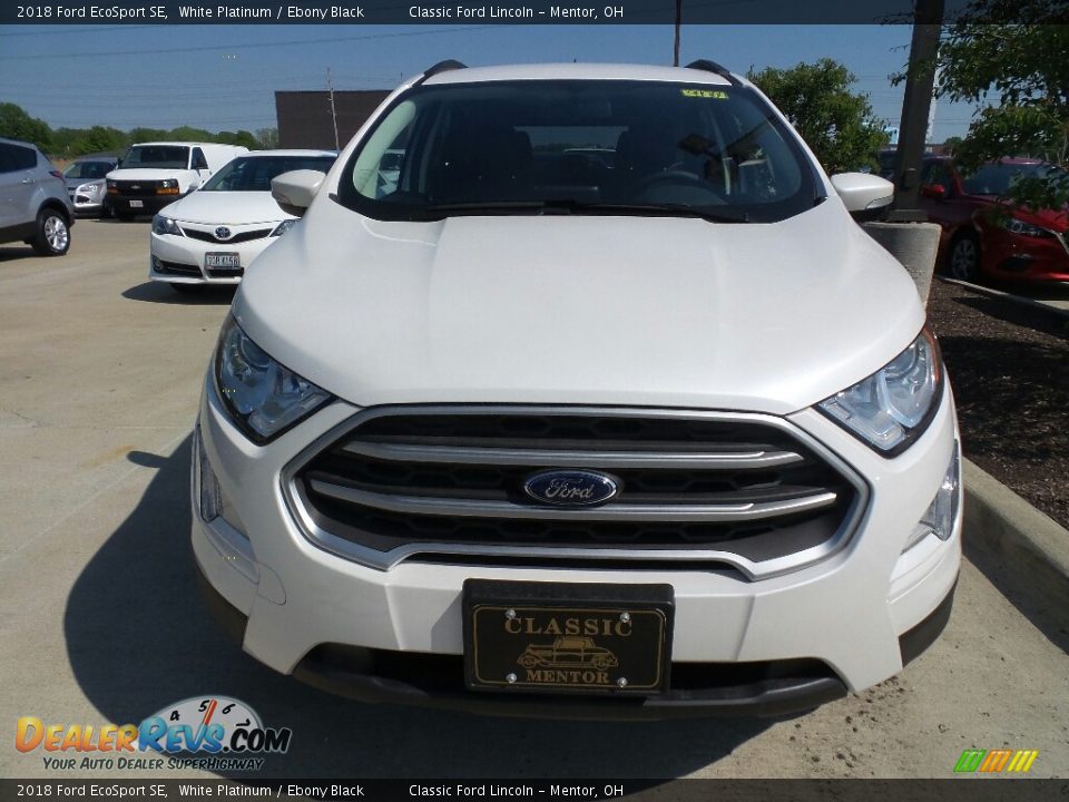 2018 Ford EcoSport SE White Platinum / Ebony Black Photo #2