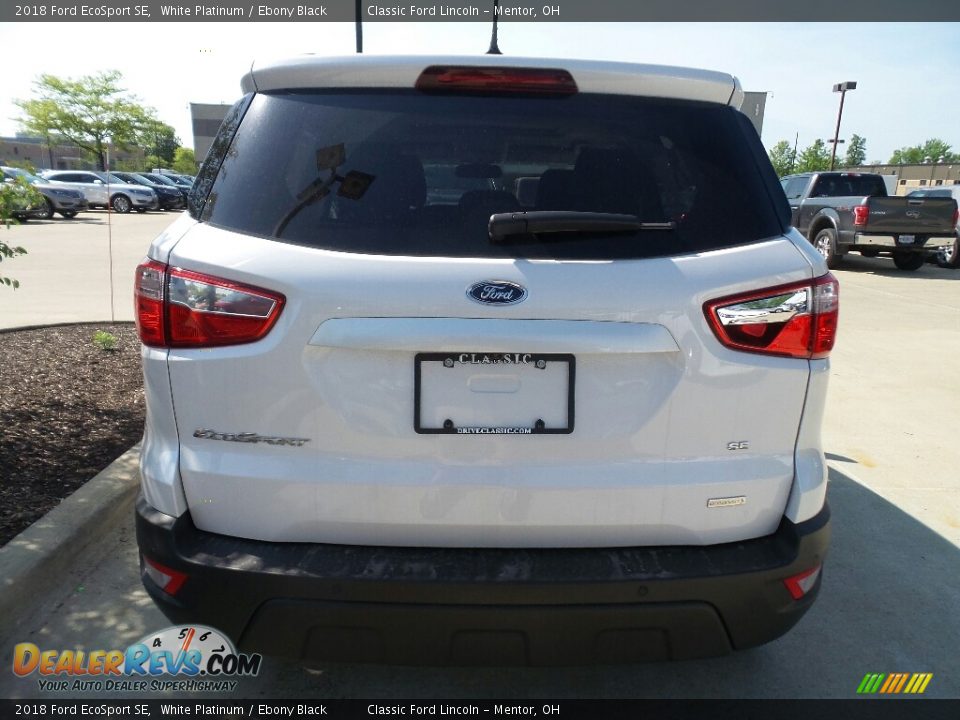 2018 Ford EcoSport SE White Platinum / Ebony Black Photo #5