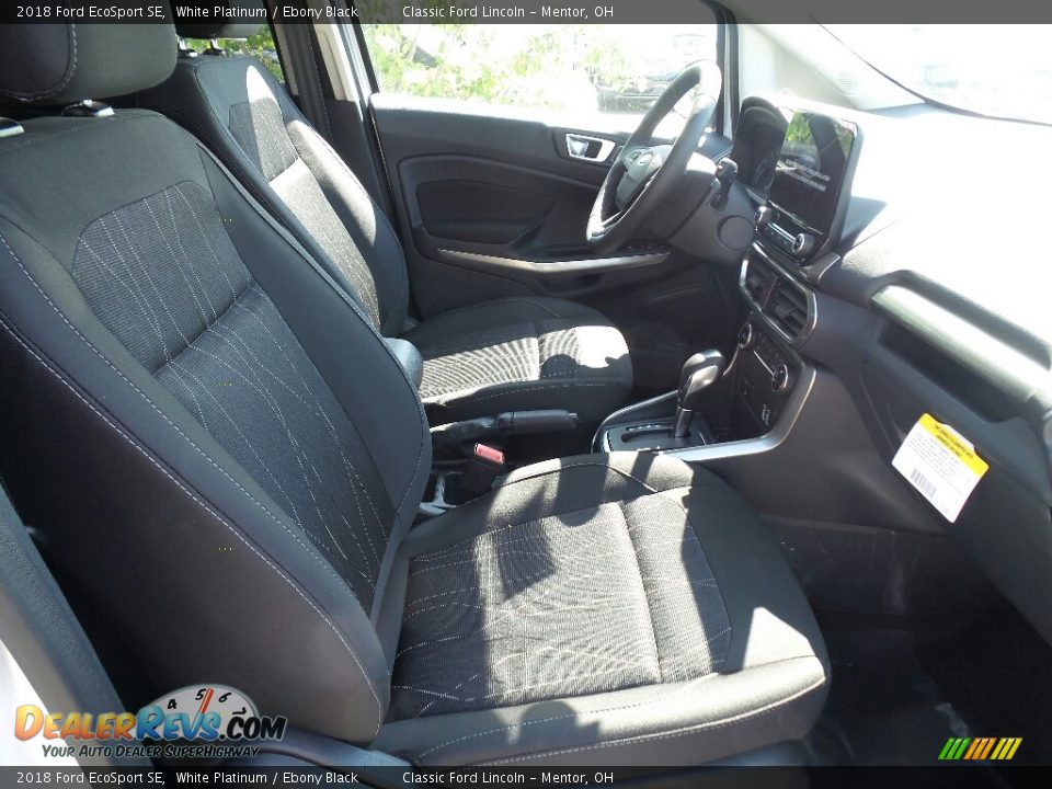 2018 Ford EcoSport SE White Platinum / Ebony Black Photo #6