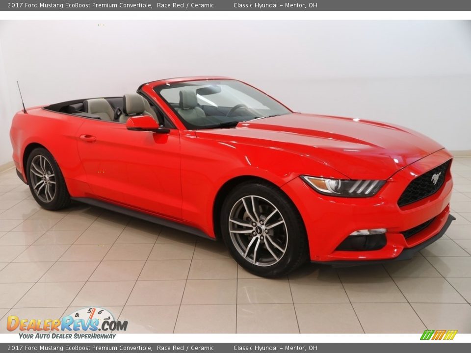 2017 Ford Mustang EcoBoost Premium Convertible Race Red / Ceramic Photo #1
