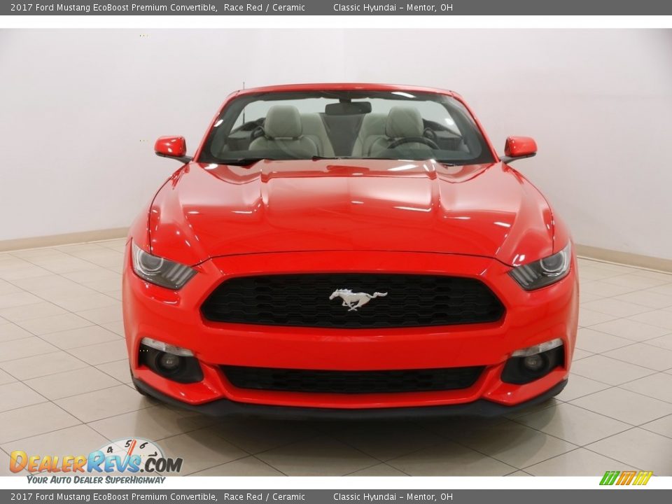 2017 Ford Mustang EcoBoost Premium Convertible Race Red / Ceramic Photo #3