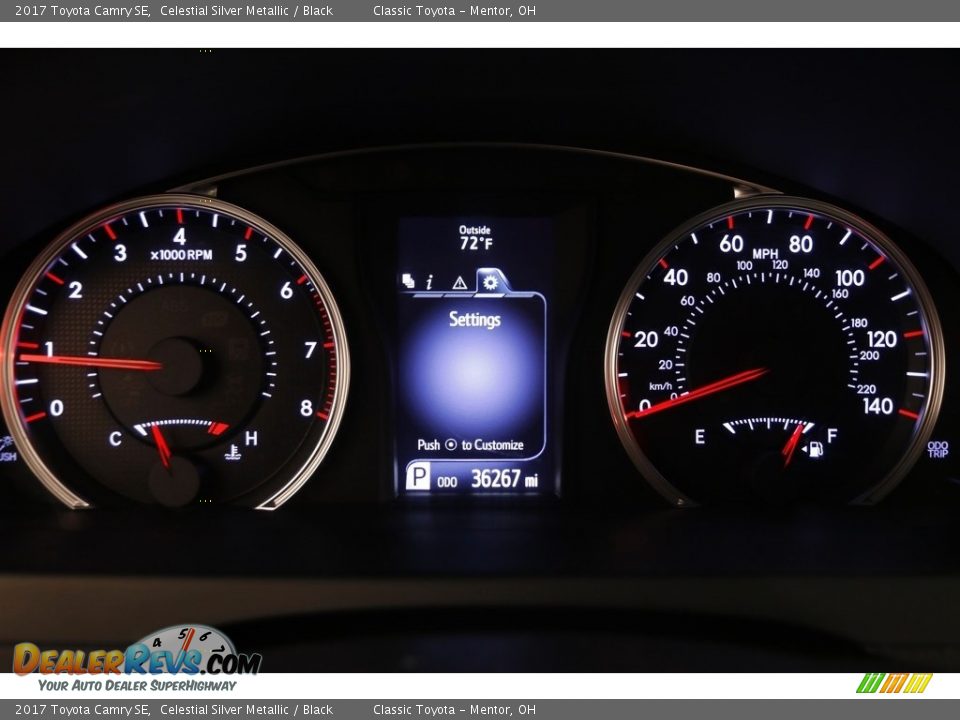 2017 Toyota Camry SE Celestial Silver Metallic / Black Photo #7