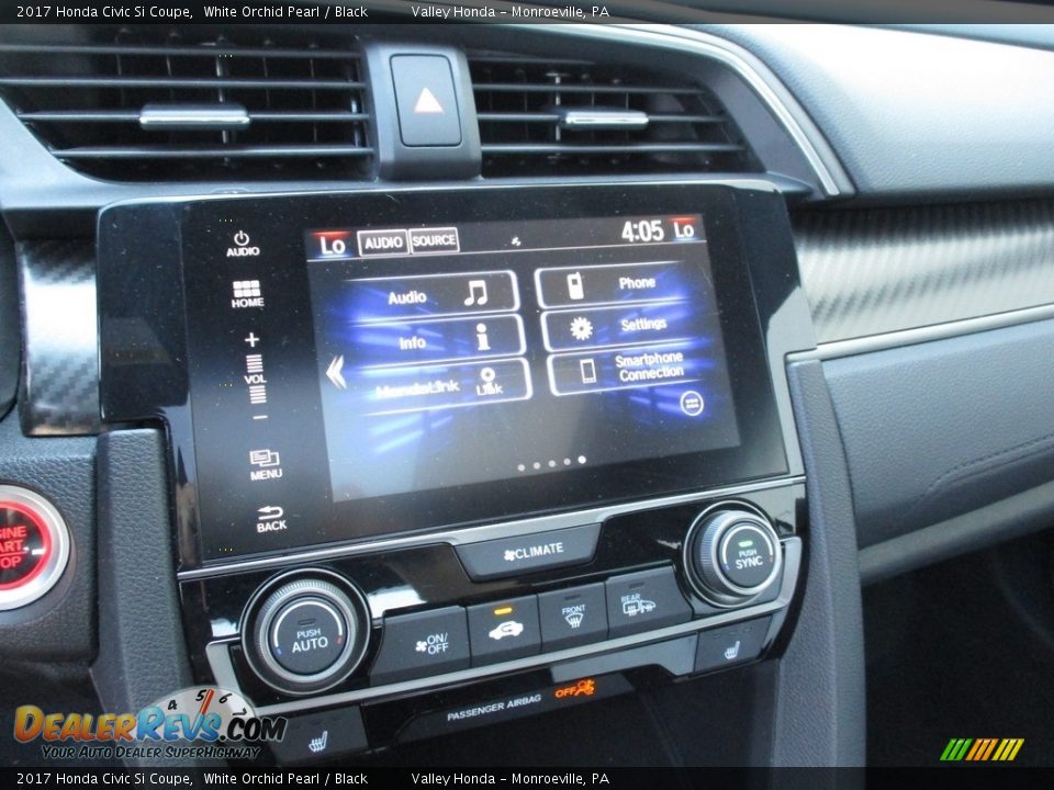 2017 Honda Civic Si Coupe White Orchid Pearl / Black Photo #15