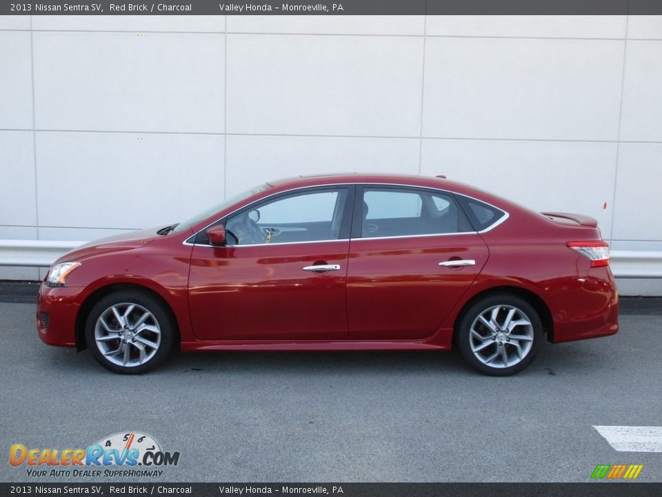 2013 Nissan Sentra SV Red Brick / Charcoal Photo #2