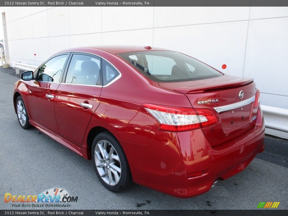 2013 Nissan Sentra SV Red Brick / Charcoal Photo #3