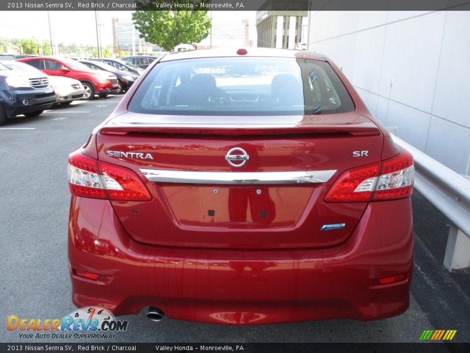 2013 Nissan Sentra SV Red Brick / Charcoal Photo #4
