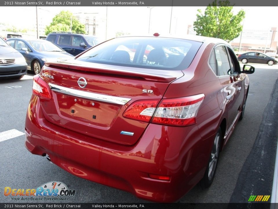 2013 Nissan Sentra SV Red Brick / Charcoal Photo #5