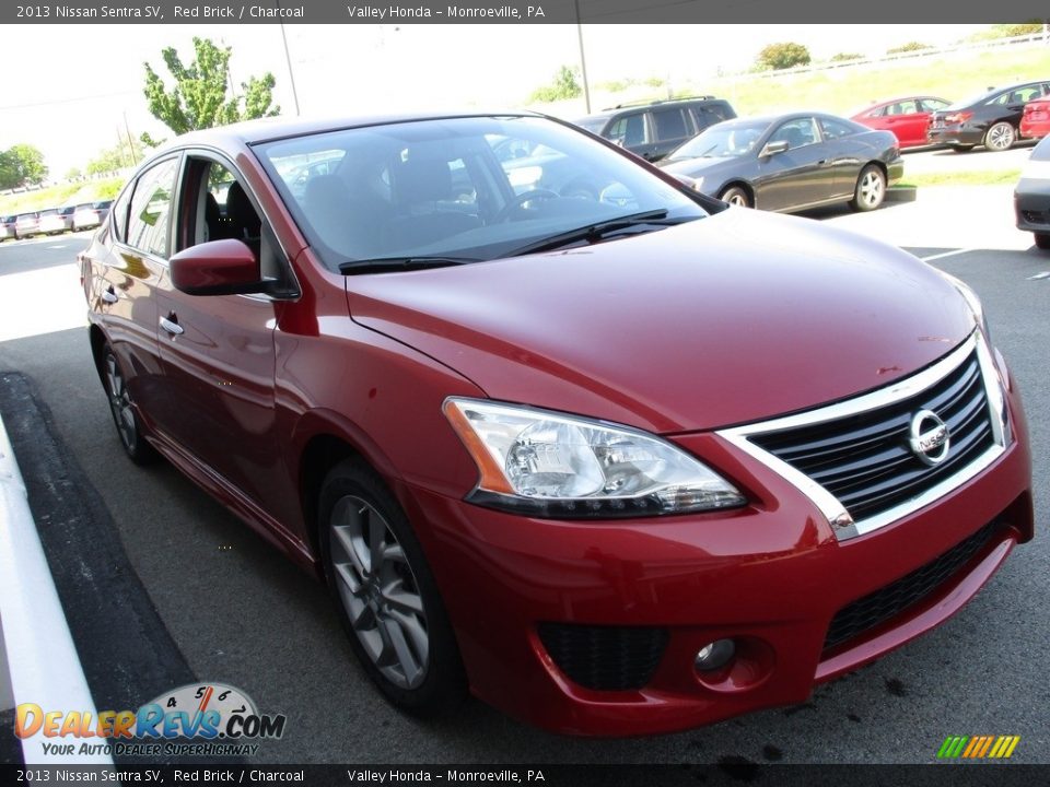 2013 Nissan Sentra SV Red Brick / Charcoal Photo #7