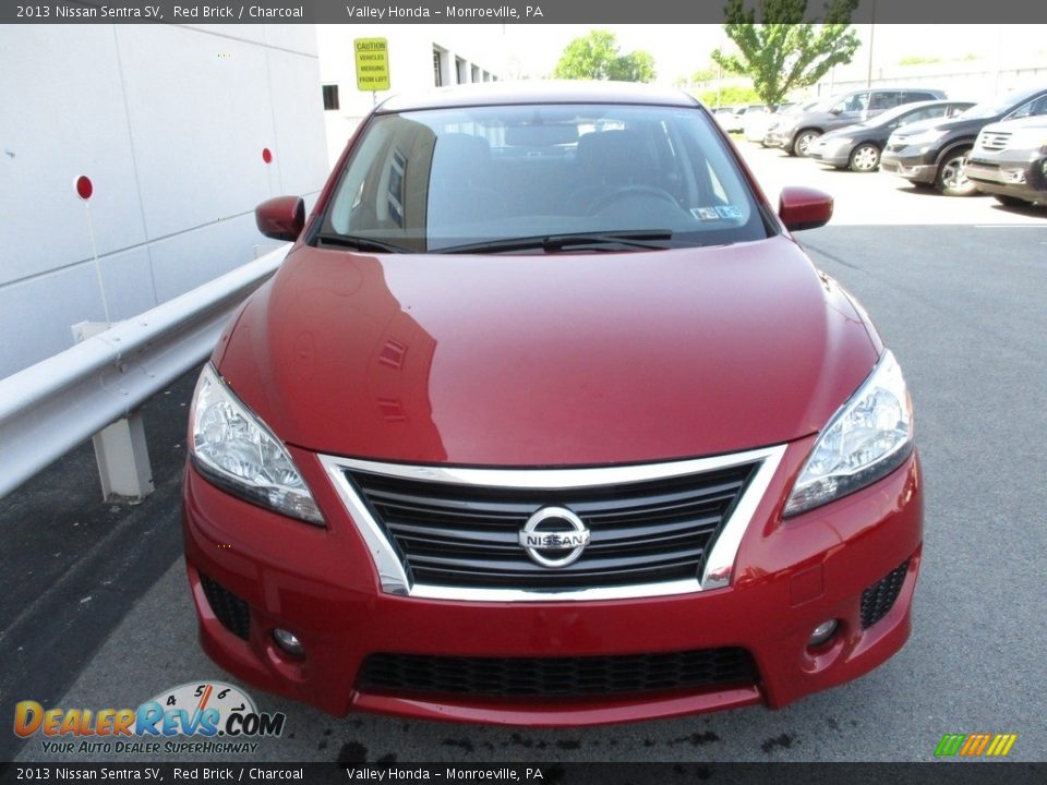 2013 Nissan Sentra SV Red Brick / Charcoal Photo #8