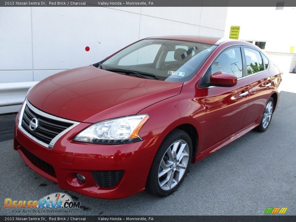 2013 Nissan Sentra SV Red Brick / Charcoal Photo #9