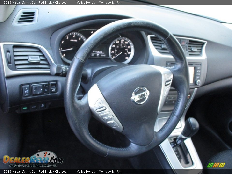 2013 Nissan Sentra SV Red Brick / Charcoal Photo #14