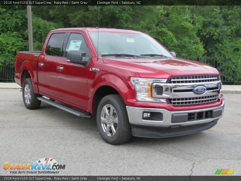 2018 Ford F150 XLT SuperCrew Ruby Red / Earth Gray Photo #1