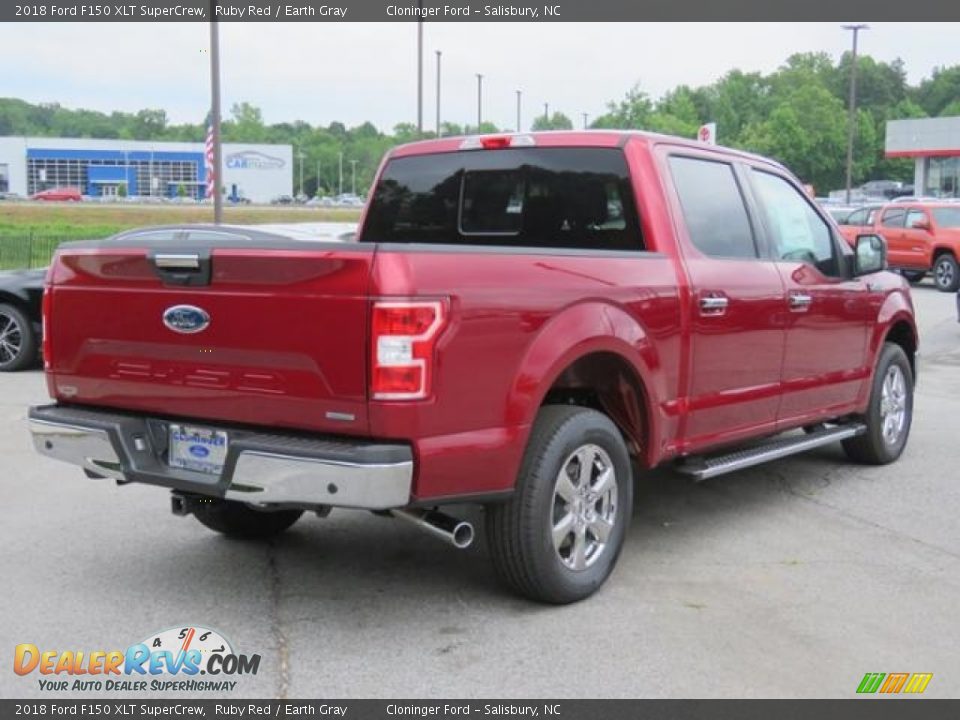 2018 Ford F150 XLT SuperCrew Ruby Red / Earth Gray Photo #21