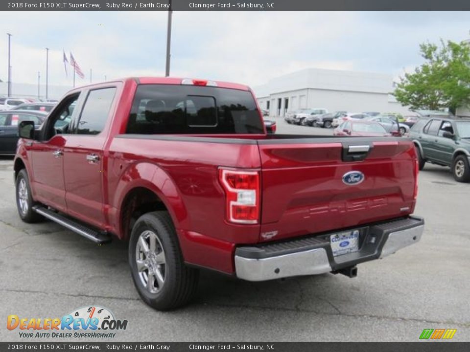2018 Ford F150 XLT SuperCrew Ruby Red / Earth Gray Photo #23