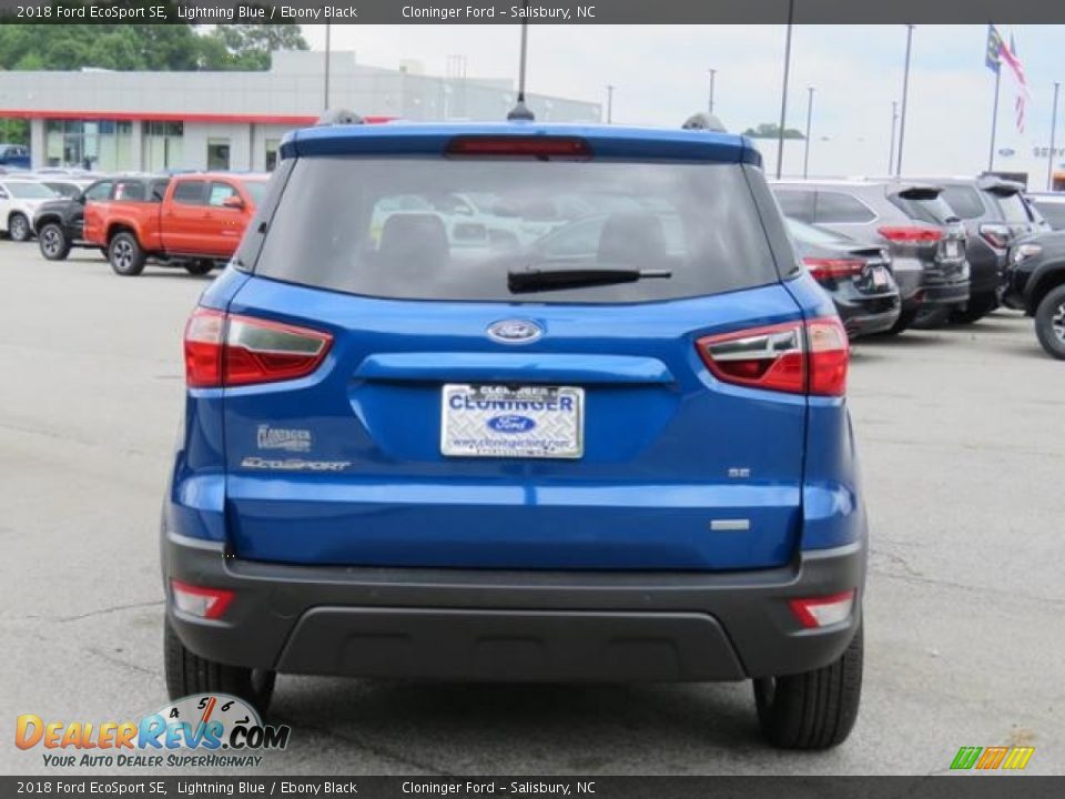 2018 Ford EcoSport SE Lightning Blue / Ebony Black Photo #22