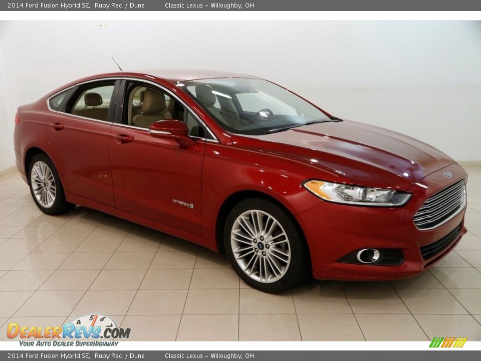 2014 Ford Fusion Hybrid SE Ruby Red / Dune Photo #1