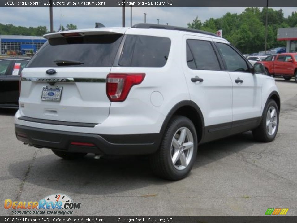 2018 Ford Explorer FWD Oxford White / Medium Stone Photo #22