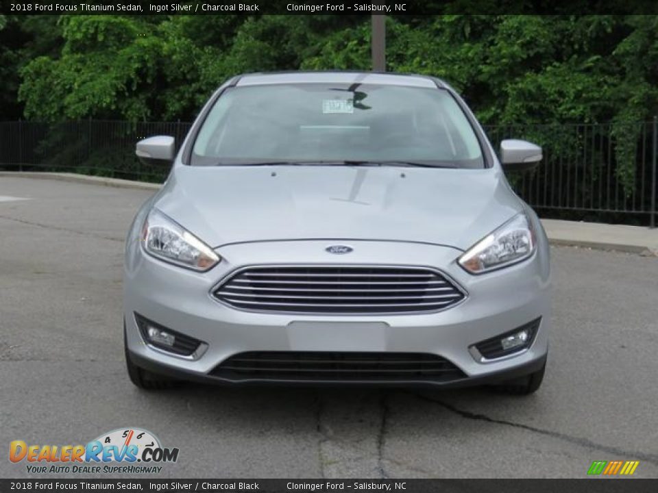 2018 Ford Focus Titanium Sedan Ingot Silver / Charcoal Black Photo #2
