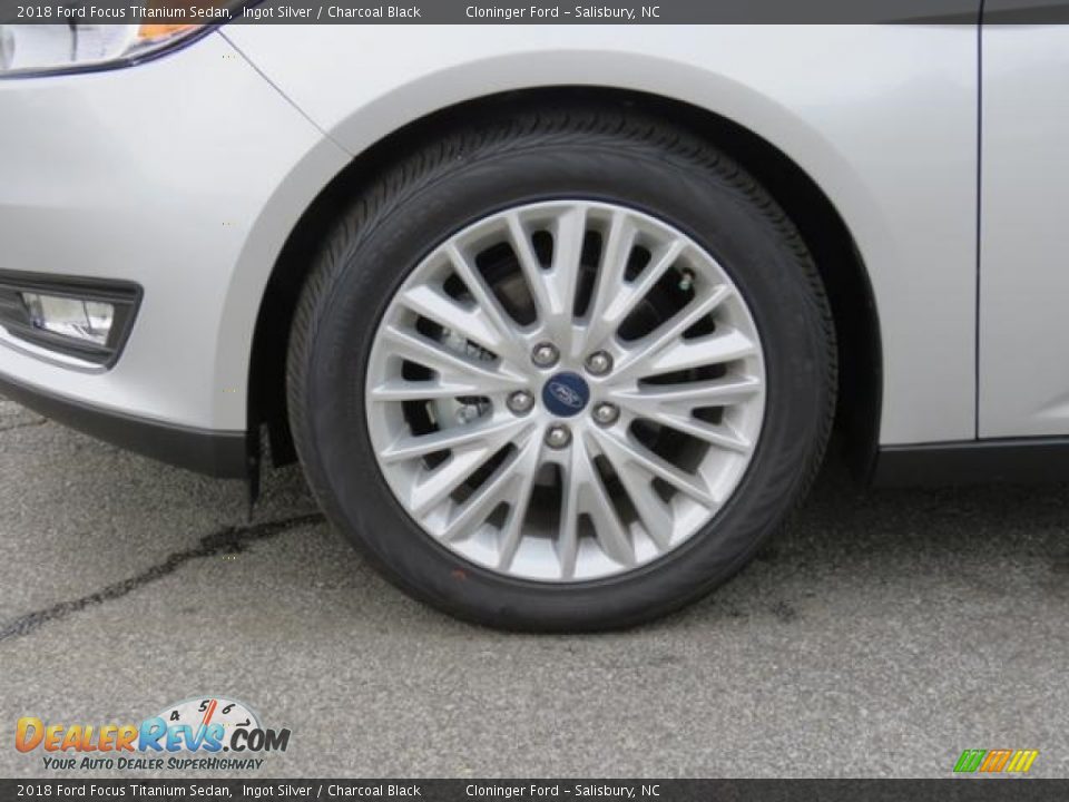 2018 Ford Focus Titanium Sedan Ingot Silver / Charcoal Black Photo #3