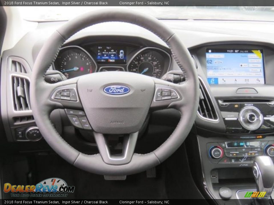 2018 Ford Focus Titanium Sedan Ingot Silver / Charcoal Black Photo #4