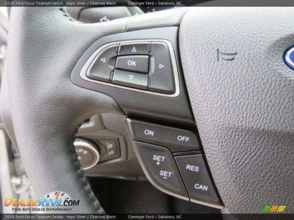 2018 Ford Focus Titanium Sedan Ingot Silver / Charcoal Black Photo #16