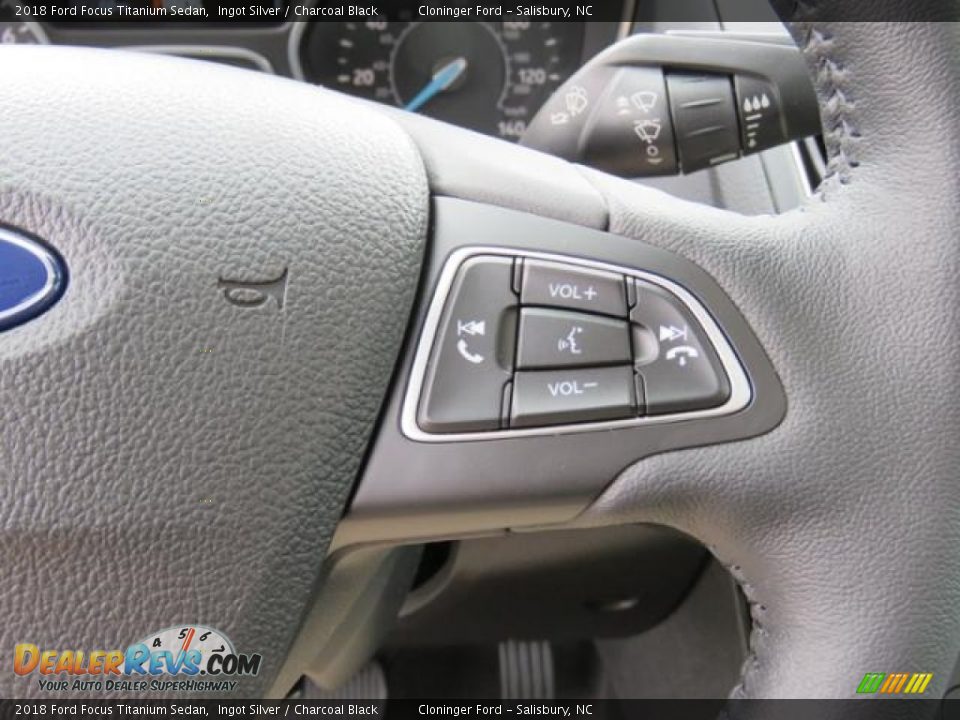 2018 Ford Focus Titanium Sedan Ingot Silver / Charcoal Black Photo #17
