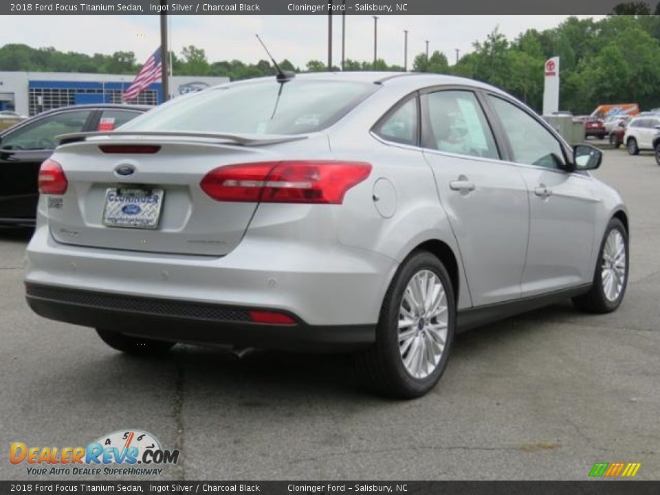 2018 Ford Focus Titanium Sedan Ingot Silver / Charcoal Black Photo #23